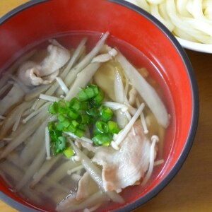 豚肉とゴボウのつけ汁（蕎麦・うどん）